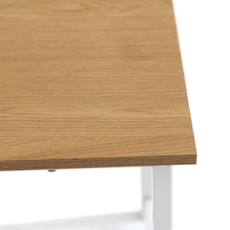 Jedálenský set 1+2, 120x60cm, MDF, dub, biely, ZAFAR