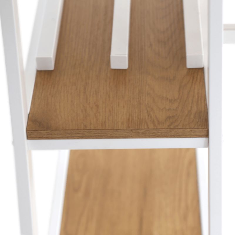 Jedálenský set 1+2, 120x60cm, MDF, dub, biely, ZAFAR