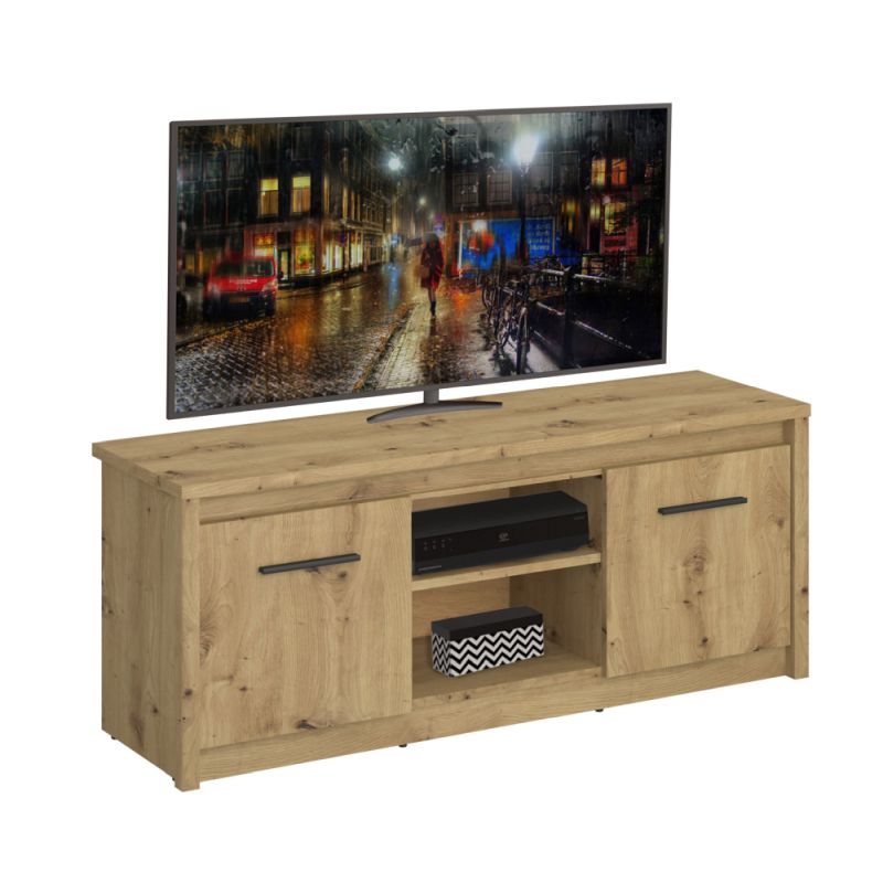 TV stolík, 125cm, dub artisan, AIRON 2D