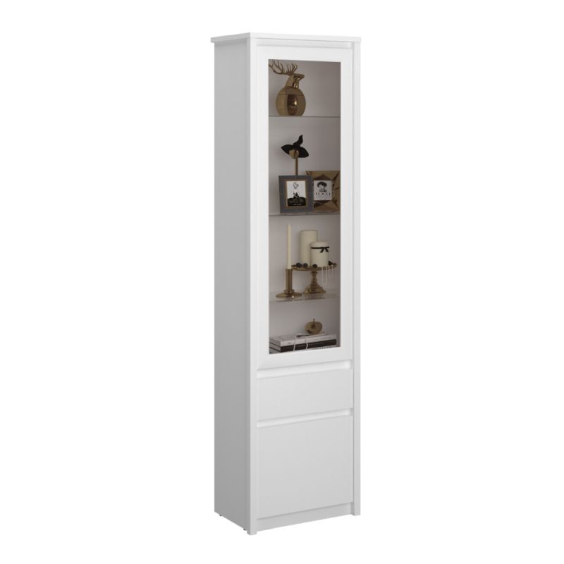 Vitrína, 55cm, biela, ERODIN 1D1W1S