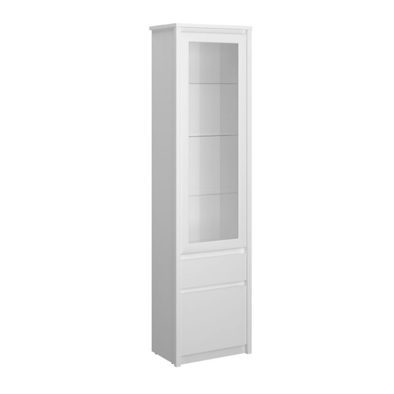 Vitrína, 55cm, biela, ERODIN 1D1W1S