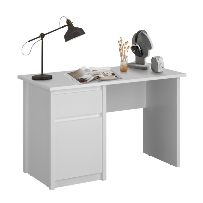 PC stôl, 120x59cm, biely, ERODIN 1D1S