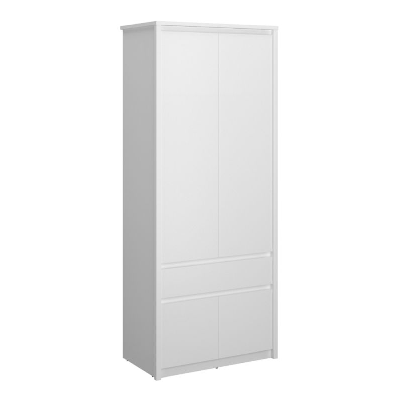 Skriňa, 86cm, kombinovaná, biela, ERODIN 4D1S