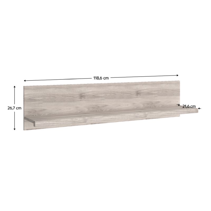 Polica, 119cm, gaštan nairobi, JESI 120