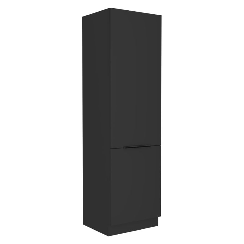 Vysoká skrinka, 60cm, čierna, SIBER 60 DK-210 2F