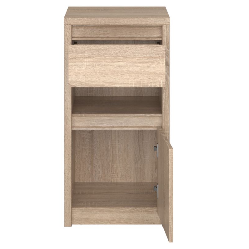 Komoda, 46cm, kombinovaná, dub sonoma, NORTY TYP 24 1D1S