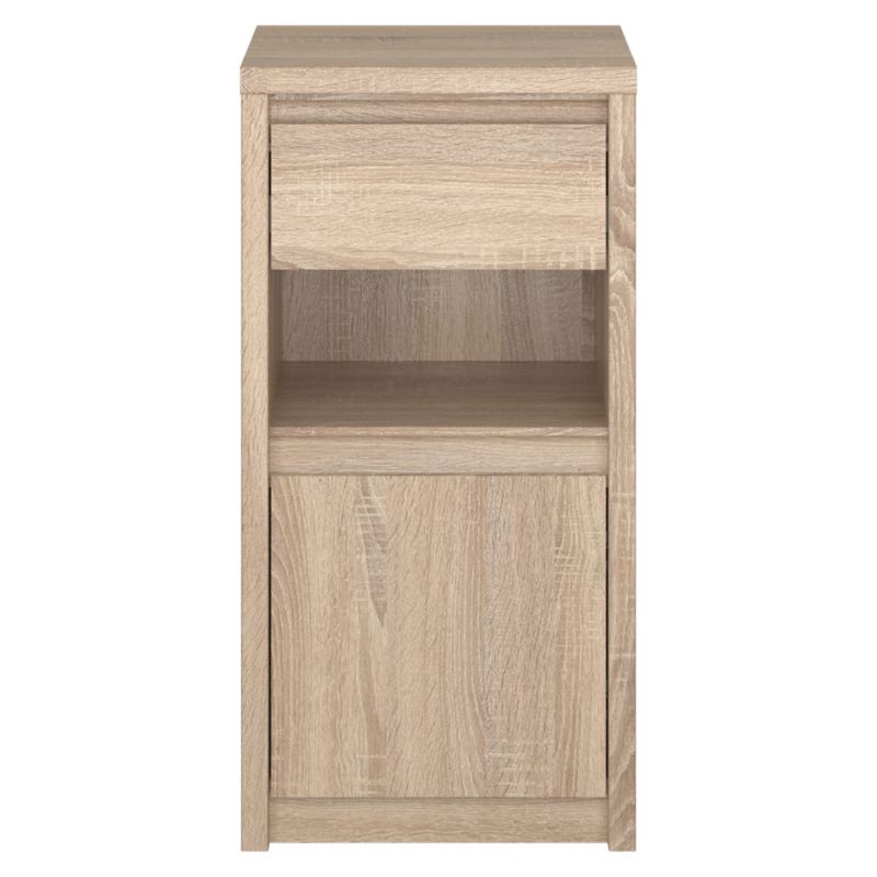Komoda, 46cm, kombinovaná, dub sonoma, NORTY TYP 24 1D1S