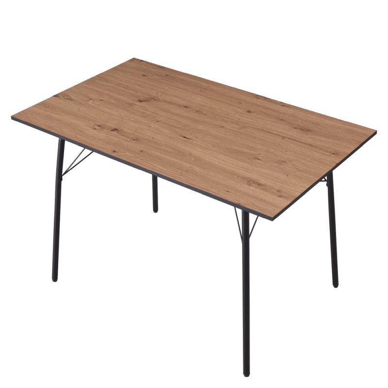 Jedálenský stôl, 120x75cm, MDF, dub artisan, čierny, NALAK TYP 2