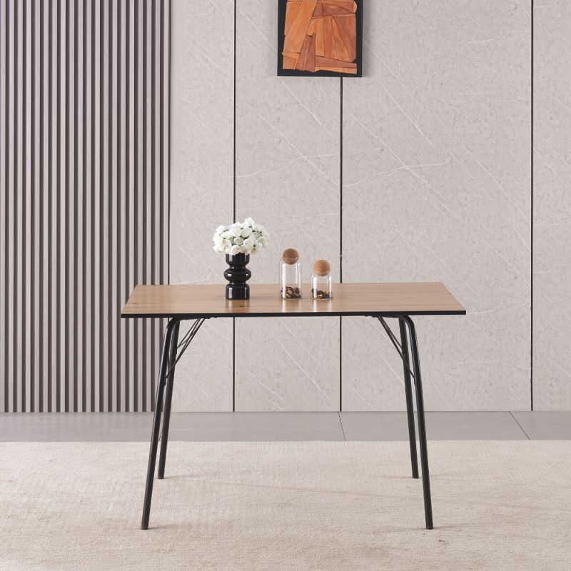 Jedálenský stôl, 120x75cm, MDF, dub artisan, čierny, NALAK TYP 2