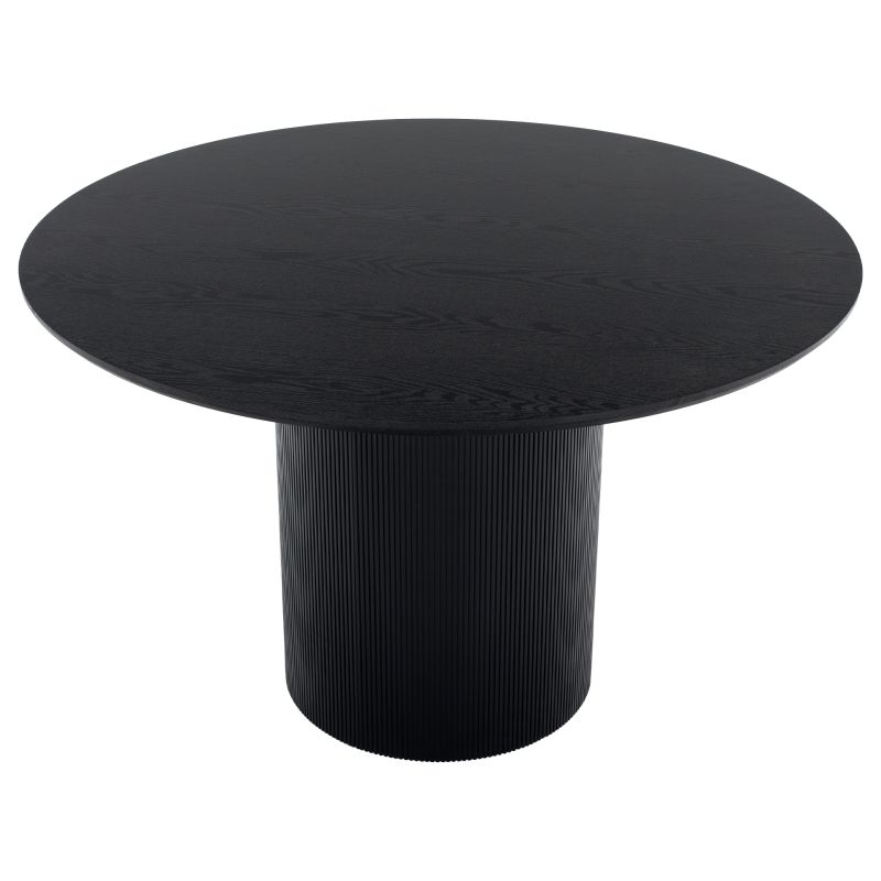 Jedálenský stôl, okrúhly 120cm, MDF, čierny, MAHIR TYP 2
