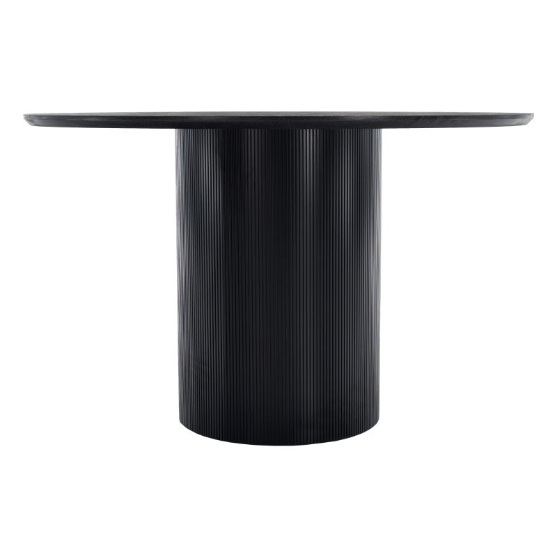Jedálenský stôl, okrúhly 120cm, MDF, čierny, MAHIR TYP 2