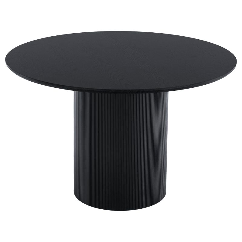 Jedálenský stôl, okrúhly 120cm, MDF, čierny, MAHIR TYP 2