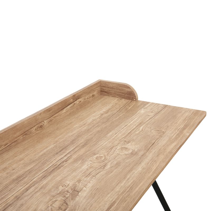 PC stôl, 90x50cm, dub, čierny, OFIS