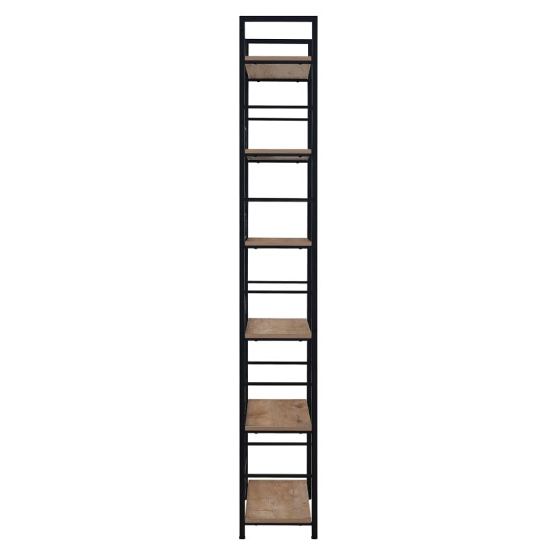 Regál, 60cm, čierny, dub, KELER TYP 3