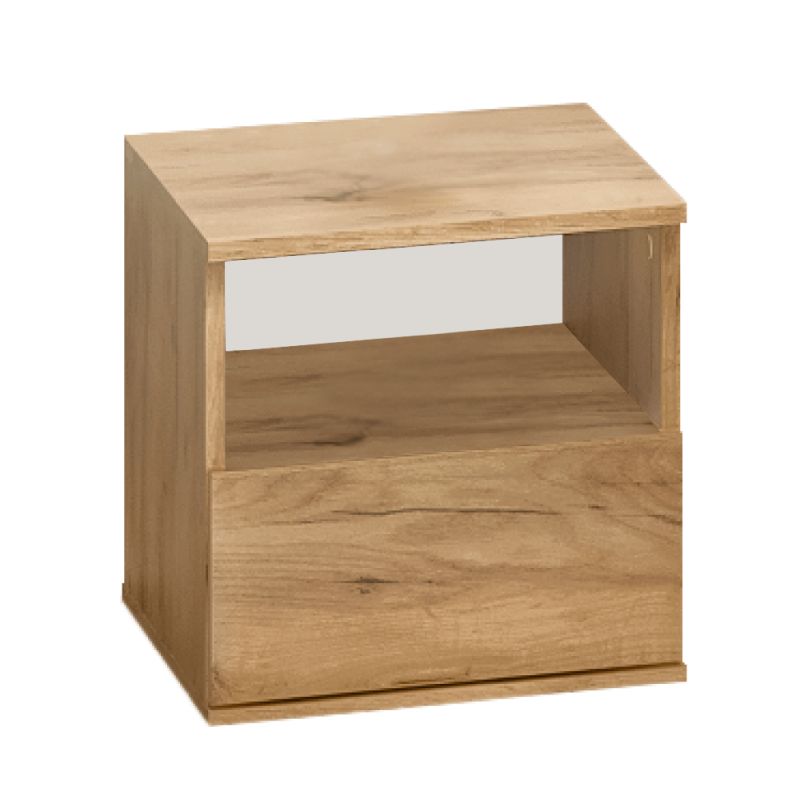 Nočný stolík, 40cm, dub craft zlatý, DOLI
