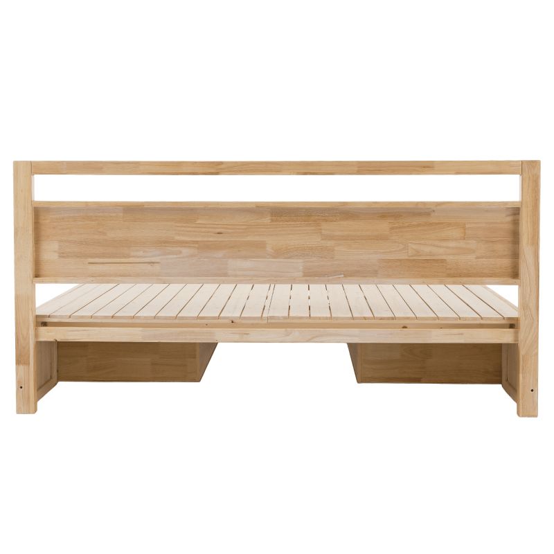 Manželská posteľ, 180x200, s roštom, prírodná, SHEILA