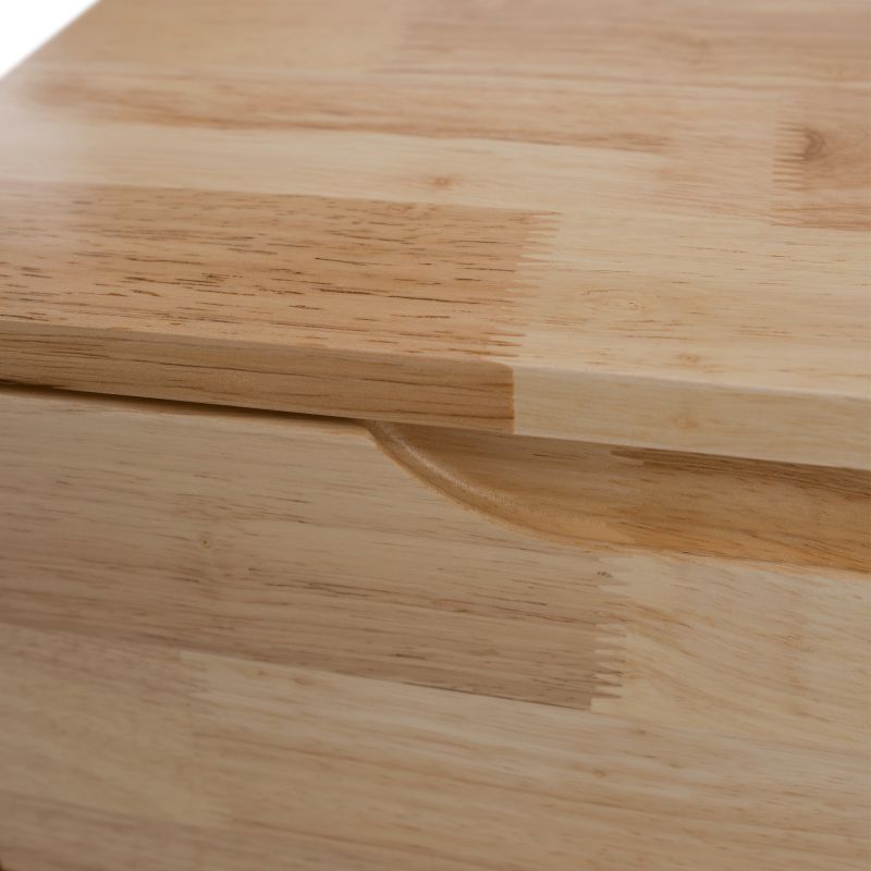 Nočný stolík, 43cm, masív, prírodný, BRUNI