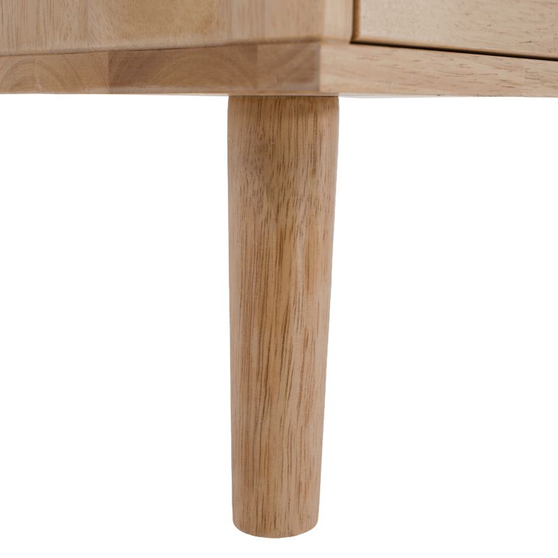 Nočný stolík, 43cm, masív, prírodný, BRUNI