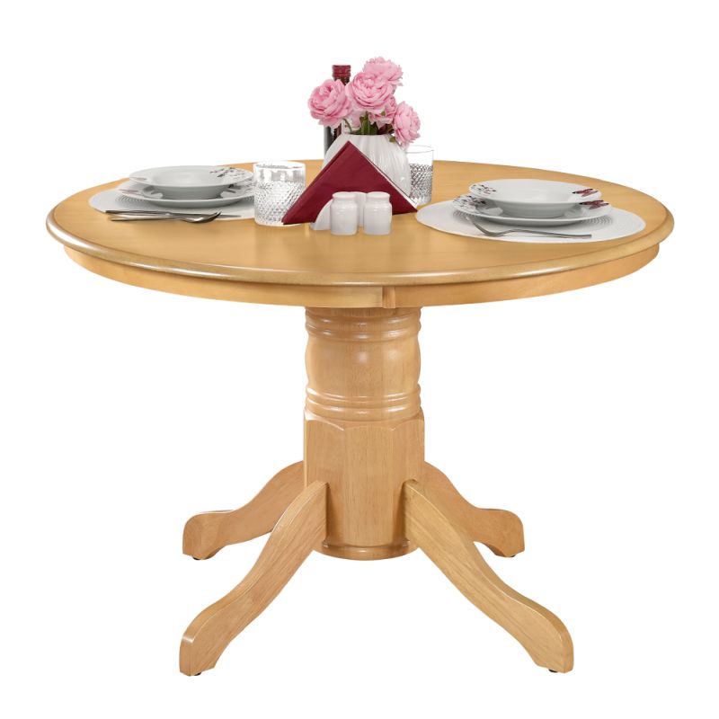 Jedálenský stôl, okrúhly 106cm, MDF, dub svetlý, TABLOS