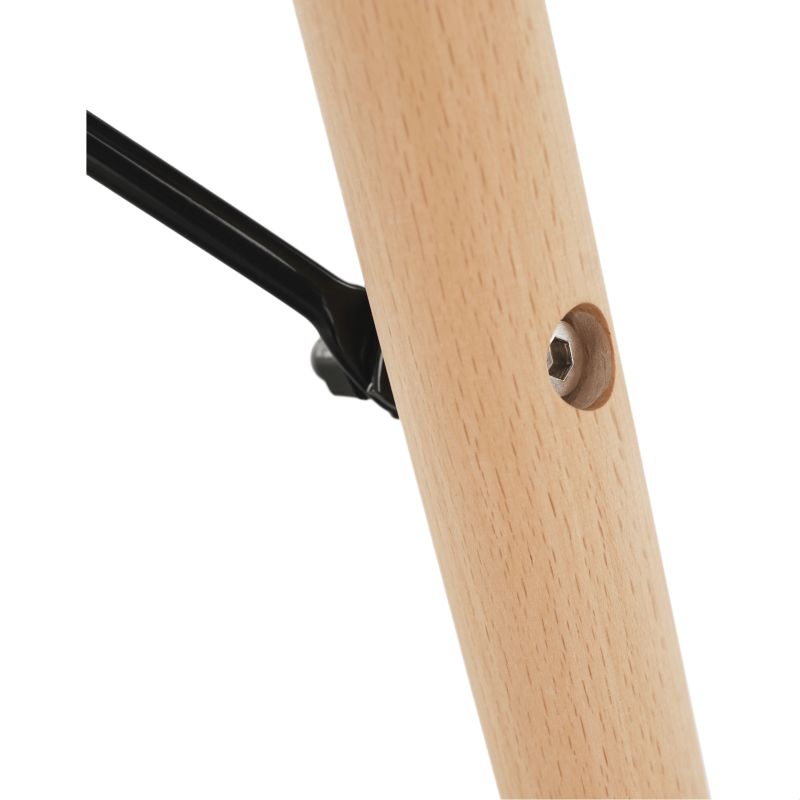 Jedálenský stôl, okrúhly 90cm, MDF, biely, buk, GAMIN 2 NEW 90
