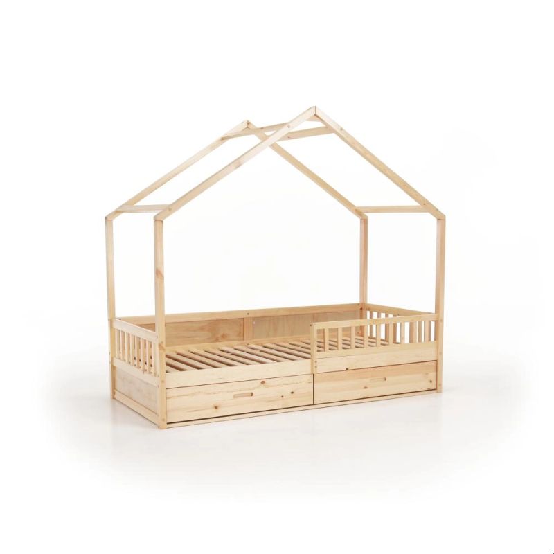 Montessori posteľ, 90x200, prírodná, masív, BIANKA