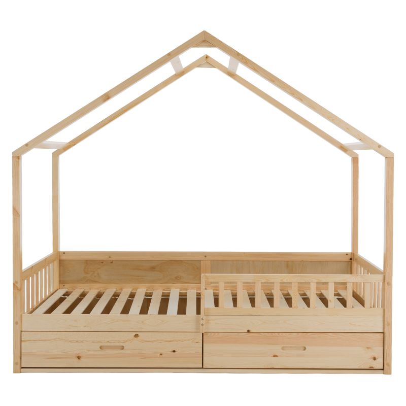 Montessori posteľ, 90x200, prírodná, masív, BIANKA