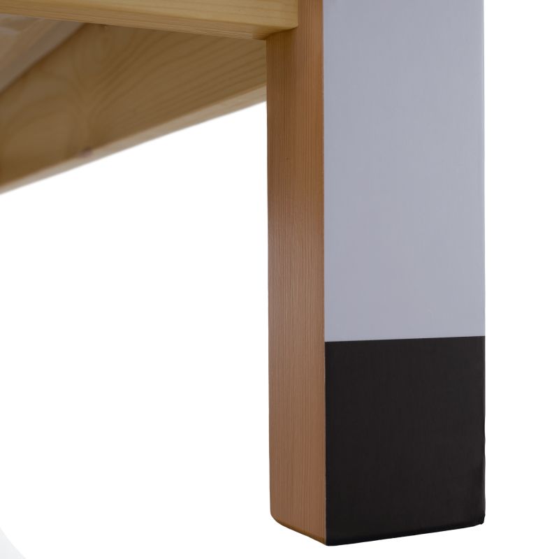 Montessori posteľ, 90x200, prírodná, biela, čierna, FUTAL