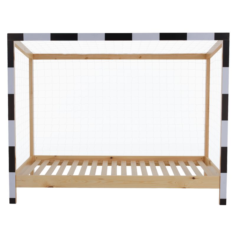 Montessori posteľ, 90x200, prírodná, biela, čierna, FUTAL