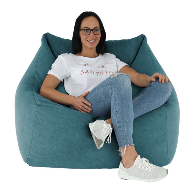 Sedací vak, 80cm, zelená látka, URASON