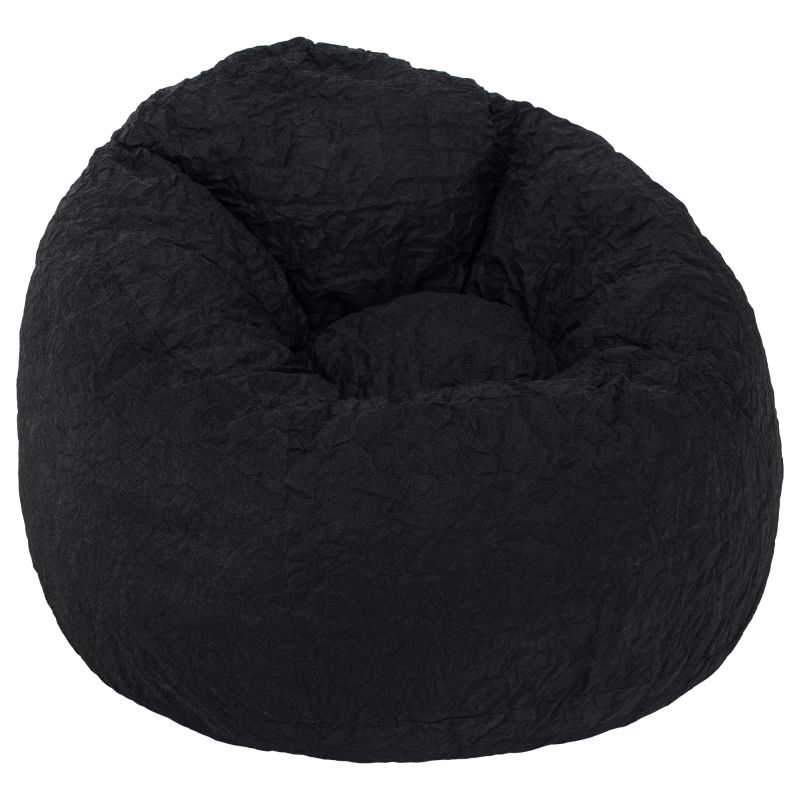 Sedací vak, 74cm, tučniak, sivá látka, PINGO