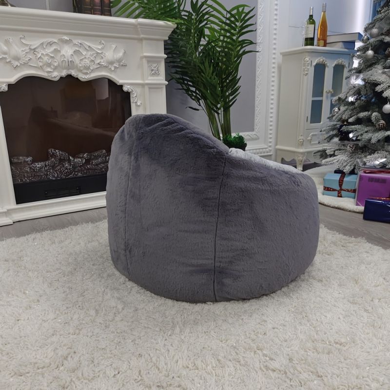 Sedací vak, 74cm, tučniak, sivá látka, PINGO