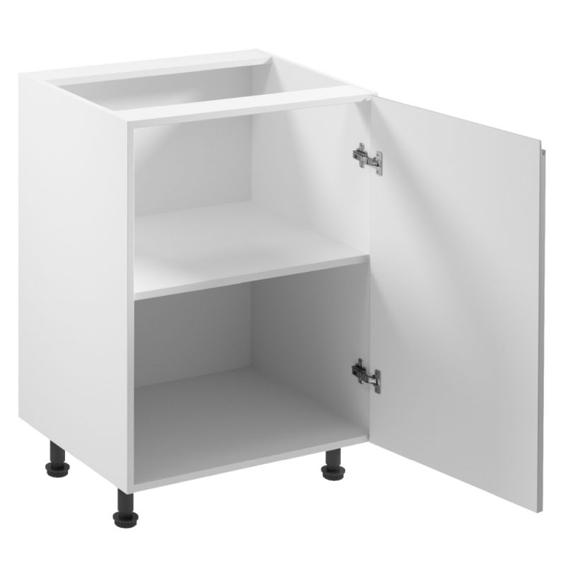 Spodná skrinka, 60cm, biela, sivý lesk, pravá, AURORA D601F