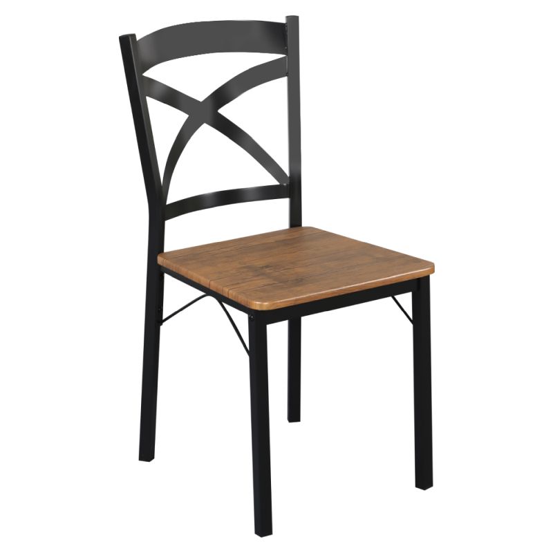 Jedálenský set 1+4, 120x80cm, MDF, dub tmavý, čierny, HAIM