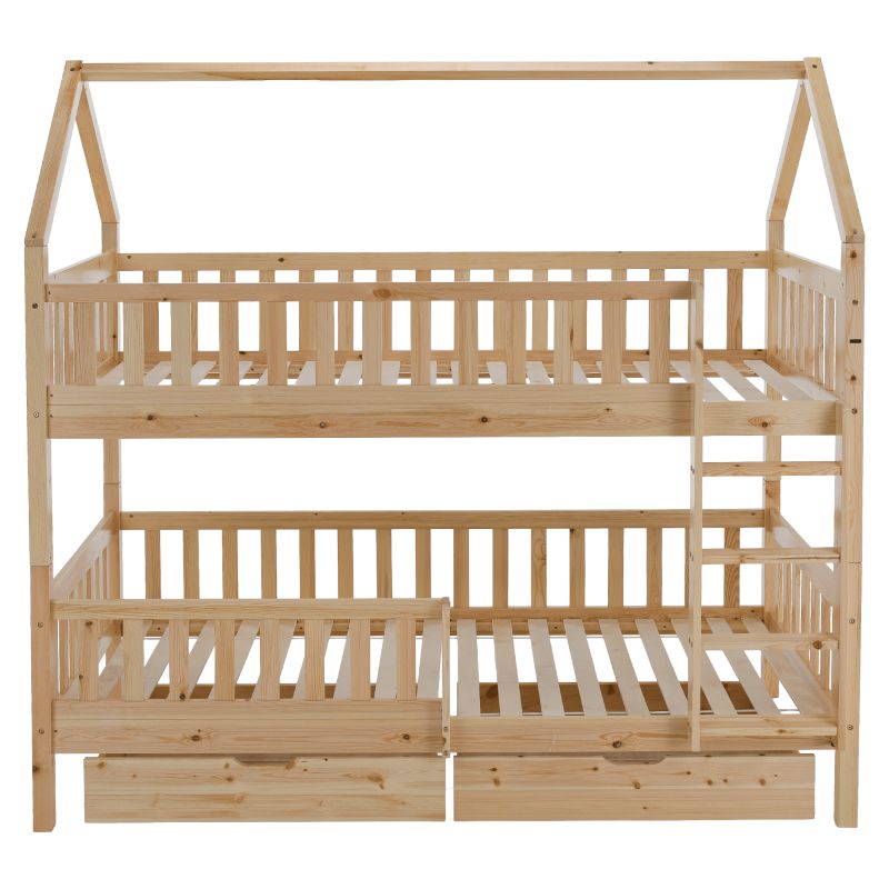 Montessori poschodová posteľ, 90x200, prírodná, VENITA TYP 2