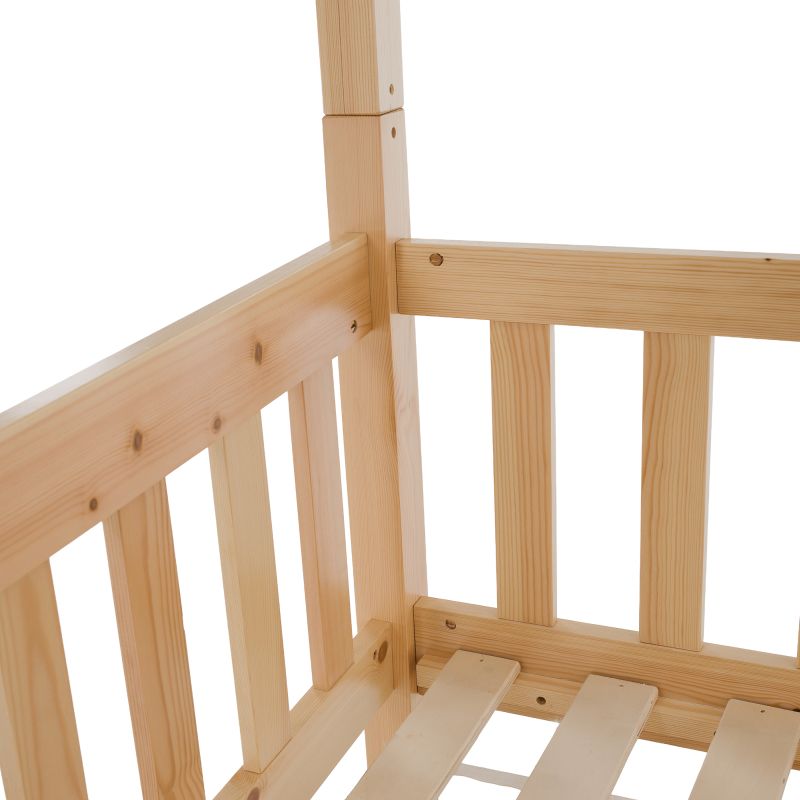 Montessori poschodová posteľ, 90x200, prírodná, VENITA TYP 2