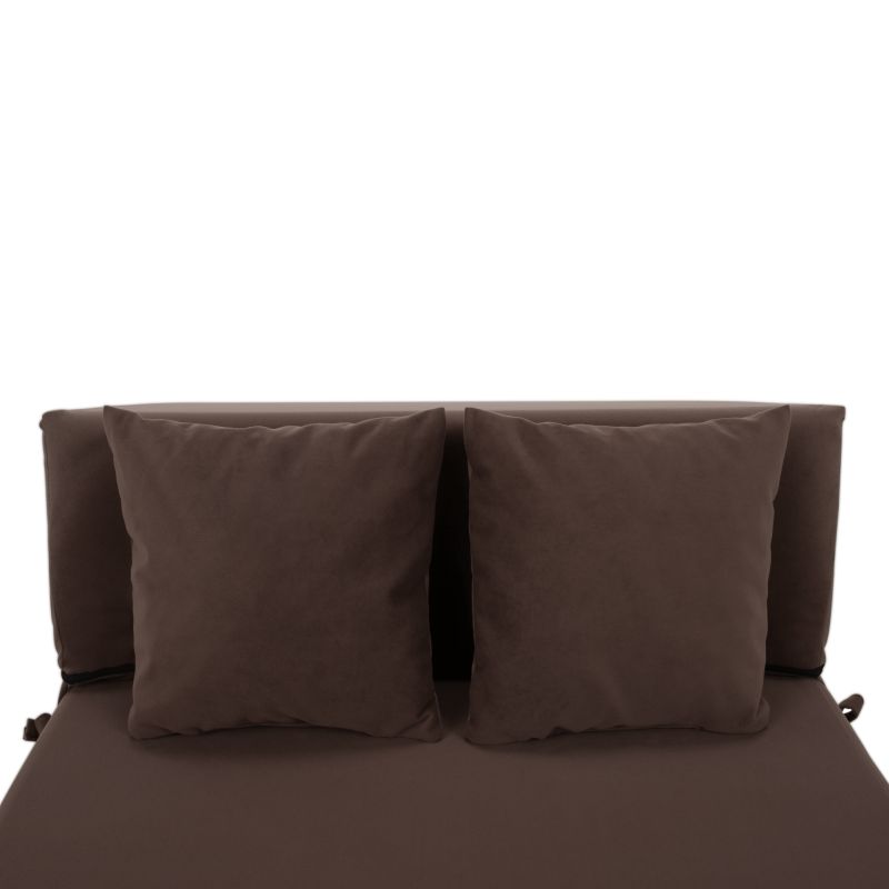 Skladací matrac/kreslo, 2v1, hnedá Taupe, PELOS