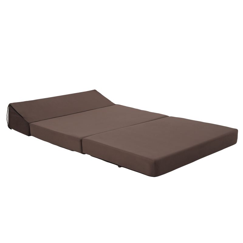 Skladací matrac/kreslo, 2v1, hnedá Taupe, VEDIS
