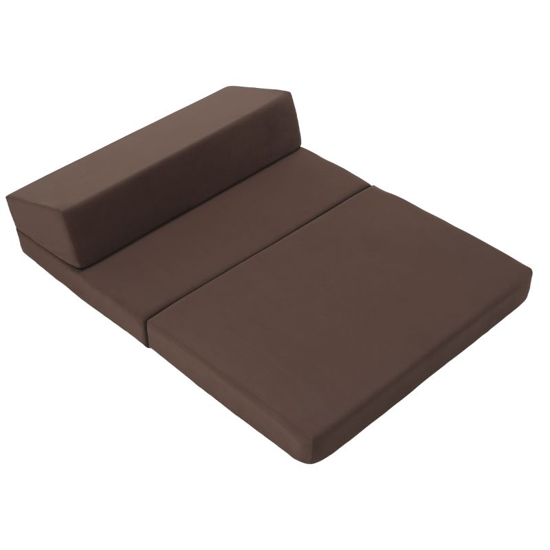 Skladací matrac/kreslo, 2v1, hnedá Taupe, VEDIS