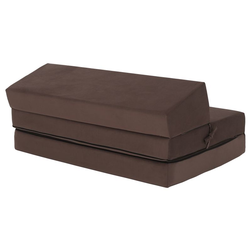 Skladací matrac/kreslo, 2v1, hnedá Taupe, VEDIS