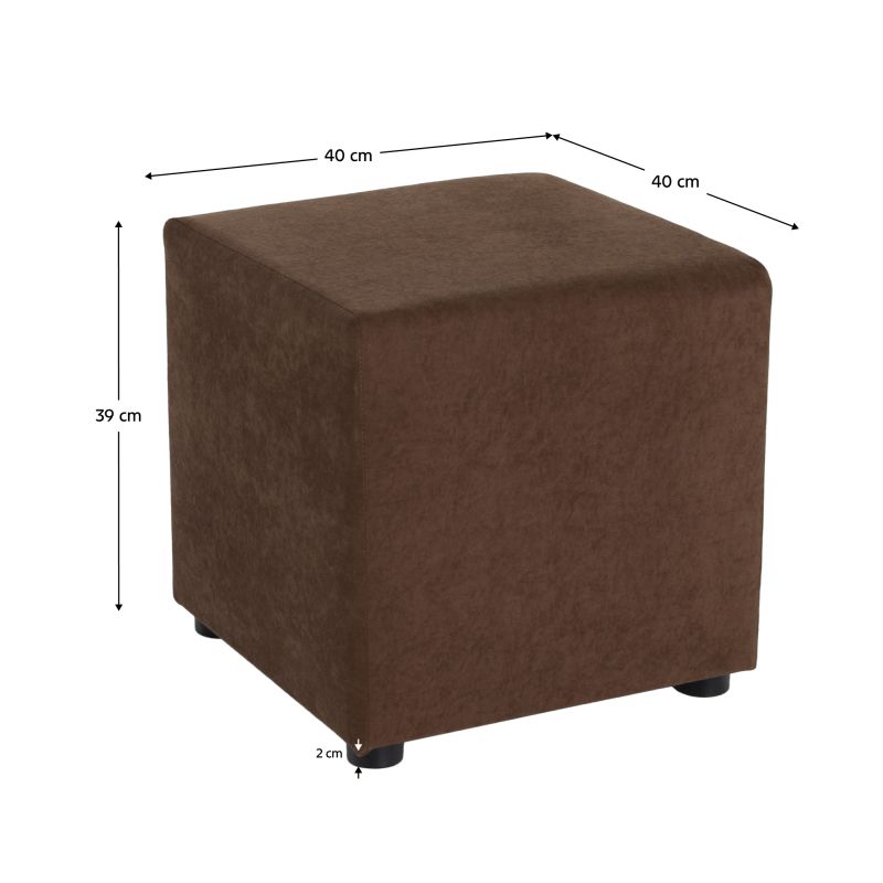Taburet, 40cm, hnedá látka Alova, REGOR