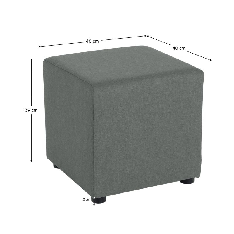 Taburet, 40cm, zelená látka Savana, REGOR