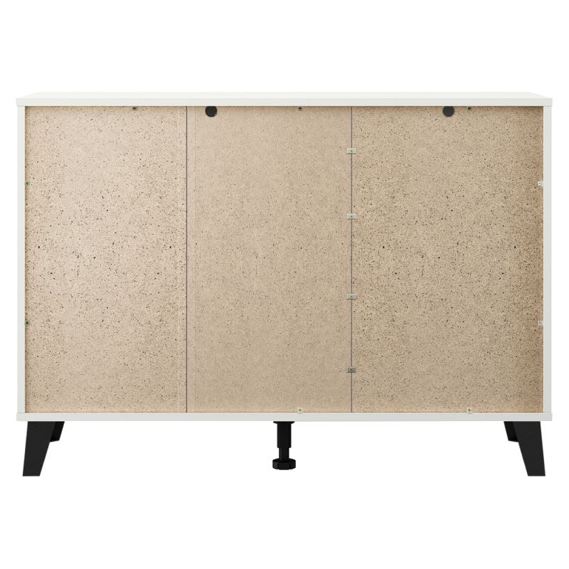 Komoda, 110cm, kombinovaná, biela, BOGAN NEW 1D3S