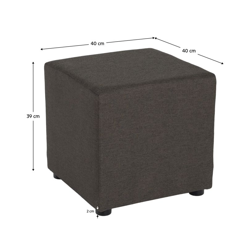 Taburet, 40cm, sivohnedá látka Twist, REGOR