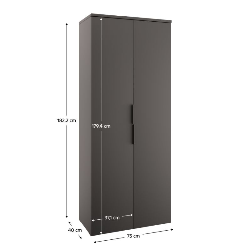 Skriňa, 75cm, policová, antracit, ADAPO ADP01