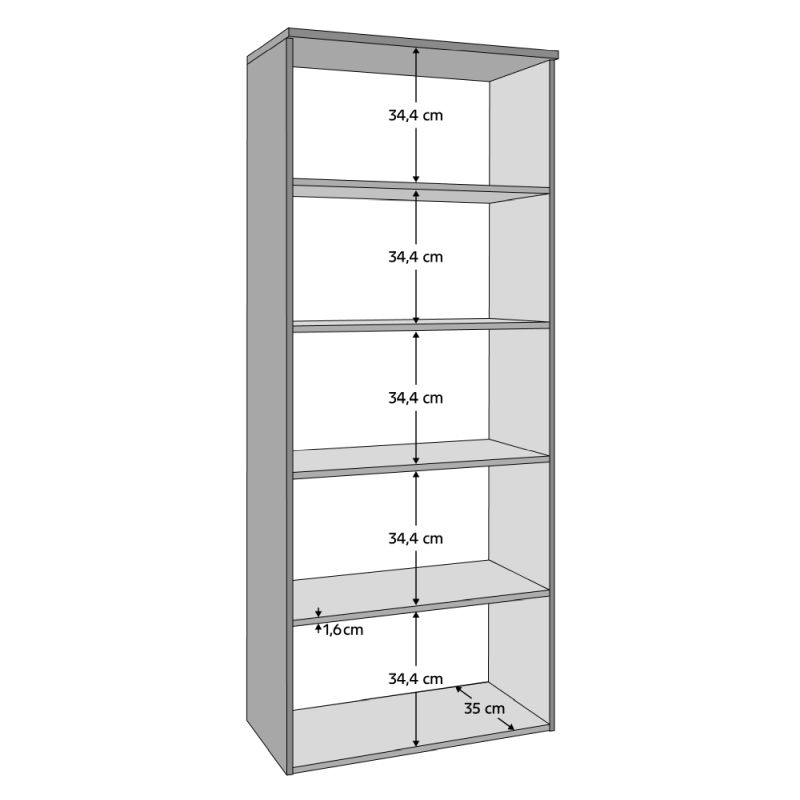 Skriňa, 75cm, policová, antracit, ADAPO ADP01