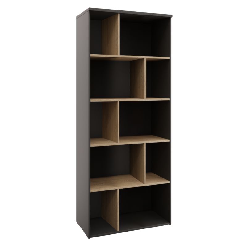 Regál, 75cm, antracit, dub cremona, ADAPO ADP02