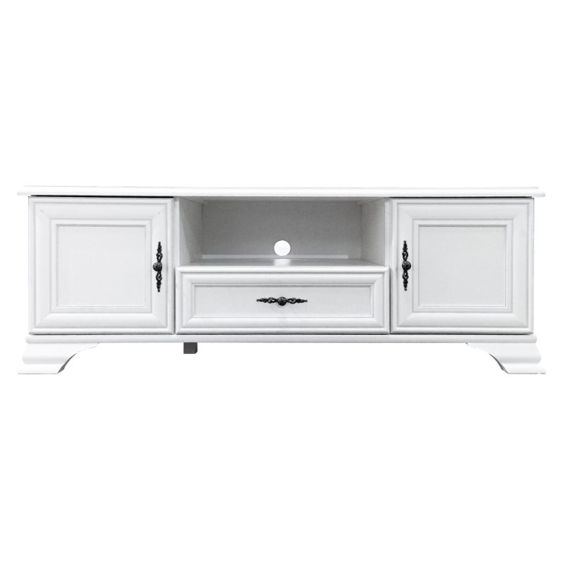 TV stolík, 144cm, alpská biela, KENTAK RTV2D1S