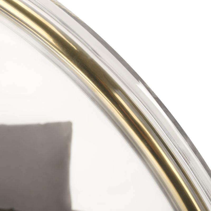 Závesné kreslo, transparentné, látka sivá, BUBBLE NEW TYP 1