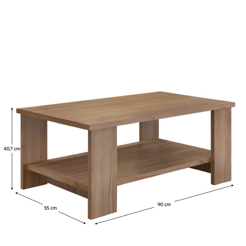 Konferenčný stolík, 90x55cm, dub craft dunkel, BERNARDO