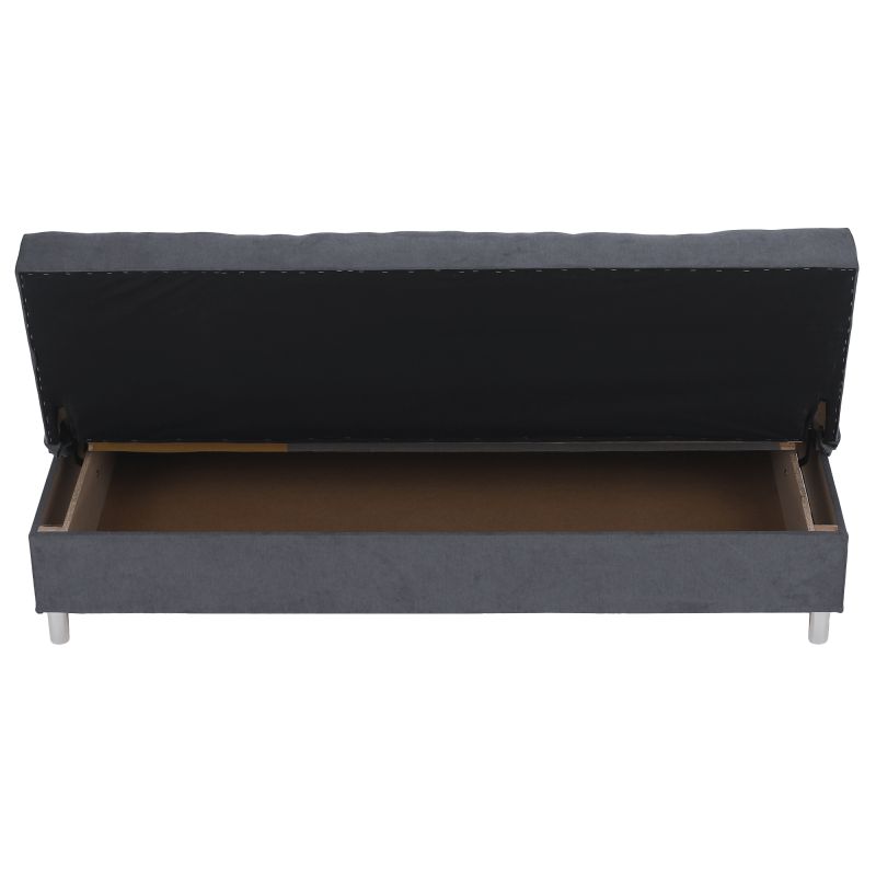Rozkladacia pohovka, látka sivá, ALADA